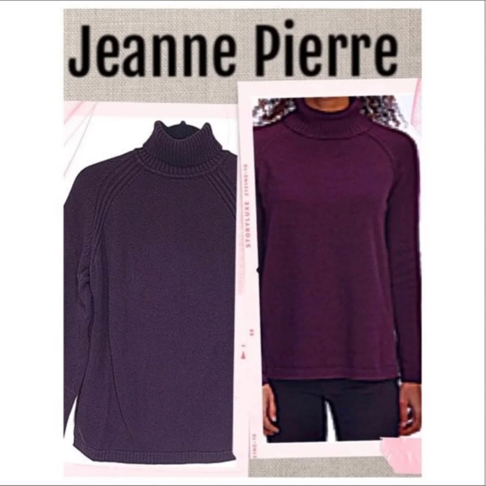 Winter Flash Sale JEANNE PIERRE Sweater Turtleneck Long-Sleeve Sweater Size M